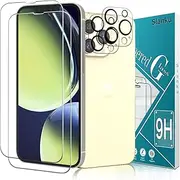 Slanku [2+2 Pack] Screen Protector for iPhone 13 Pro Max Tempered Glass and Camera Lens Protector, 9H Hardness, HD Clear, Bubble Free, Case Friendly