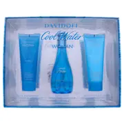 Cool Water by Davidoff for Women - 3 Pc Gift Set 3.4oz EDT Spray, 2.5oz Gentle Shower Breeze, 2.5oz Moisturizing Body Lotion