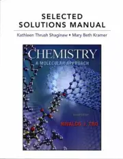 Selected Solutions Manual for Chemistry : A Molecular Approach by Nivaldo J. Tro