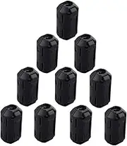 10PCS Noise Filter Cable Ring, Snap on Ferrite Ring Core Anti-Interference Bead Choke Ring Cord RFI EMI Noise Suppressor High-Frequency Filter with 9mm Inner Diameter Ferrite Cable Clip Black