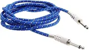 Kisangel Electric Guitar Audio Cable Guitar Patch Cable Amp Cord Aluminum Foil Blue