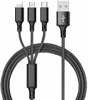 Multi Charger 1.2m Cable 3in1 Fast Charging USB Universal Type-C Micro