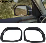 Black ABS Reversing Mirror Rain Eyebrow Frame Trim Cover For Ford Bronco Sport (for: Ford)