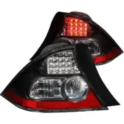 ANZO For 2004-2005 Honda Civic LED Taillights Black (for: Honda)