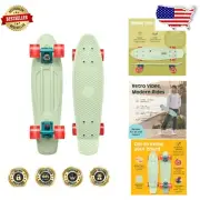 Lightweight 22.5" Quip Plastic Cruiser Skateboard with ABEC 7 Bearings