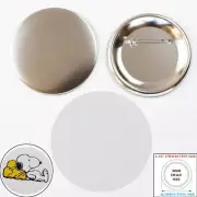 1-1/2" 37mm Metal Pin Back Button Parts DIY Badge Making Materials 100 Sets/Pack