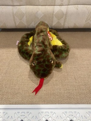 Retired TY Beanie Buddy Slither Snake Plush Toy 44" 1999 Stuff Animal NWT RARE