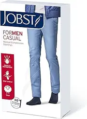 Jobst Men's Casual Knee High 15-20 mmhg Compression Stocking, Large, Black