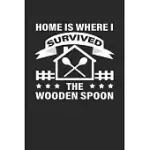 HOME IS WHERE I SURVIVED THE WOODEN SPOON: CALENDAR AND ORGANIZER 6X9 (A5) FOR WOODEN SPOON SURVIVOR I 120 PAGES I GIFT I YEARLY, MONTHLY AND WEEKLY P