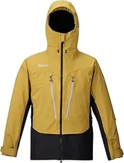 [MILLET] MIV03153 Ski Jacket, Tiffon Warm Next, Steep Jacket, Men's, Saffron/Noir (New LOGO), L