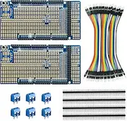 ElectroCookie Proto Shield Kit for Arduino Mega R3, Stackable DIY Expansion Prototype PCB (2 Pack)