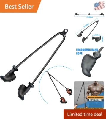 Professional Quality Triceps Rope Attachments - Extra Long Design & Easy Setup