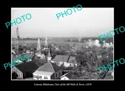 OLD LARGE HISTORIC PHOTO CEMENT OKLAHOMA, PANORAMA OF THE TOWN c1939 2