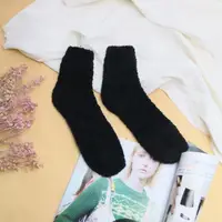在飛比找momo購物網優惠-【WAJI 襪集】羽絨保暖襪-素面款-黑色(台灣製造-冬季 