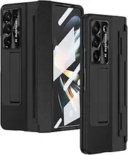 Compatible with Samsung Galaxy Z Fold 6 Case with Screen Protector Rugged Protective Case with Kickstand, Wireless Charging 360 Degree Protection for Galaxy Z Fold6 5G (Black)