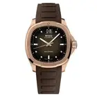 Mido Multifort TV Big Date Men's Automatic Watch – Rose Gold PVD Case, Brown Gra