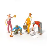 1:64 Painted Figure Mini Model Miniature Resin Diorama Painter Worker GraffitiJq