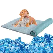 Dog Cooling Mat Ice Silk Cooling Bed for Large Dogs Cats Summer Pet Sleeping Pad