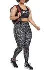 Reebok Women's Black Lux Vector Racer Medium Impact Sports Bra Plus Size 3X