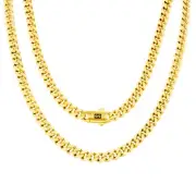 14k Yellow Gold Royal Monaco Miami Cuban Link 6mm Chain Womens Necklace 18"