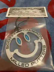 Scotty Cameron Gallery Exclusive SC Blue Smiley Milled Bag Tag Putting Disk