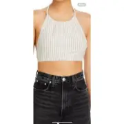 Rag & Bone Academia Natural Stripe Zoe Top VCSO Girl Academia Cotton Hemp Halter