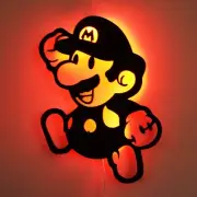LED Lighted Super Mario Brothers Inspired Wall Art, Nintendo Video Game Decor