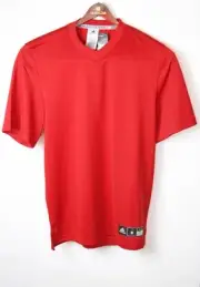 Adidas Mens M Climalite Replica Practice Football Jersey Shirt Red EE0166 $65