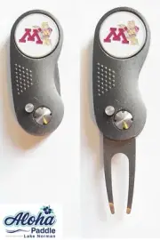 GOLF SWITCHBLADE MINNESOTA GOLDEN GOPHERS Divot Repair Tool + Ballmarker GryGoph