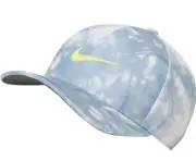 NEW NIKE [S/M] Adult Classic99 PGA Golf Cap/Hat-Fog Print/Blue/Lemon CI9905-100
