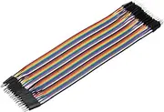 uxcell Male to Male 40Pin Breadboard Jumper Wire 2.54mm Pitch Ribbon Cable 20cm Long Electronics Breadboard Ribbon Cables for Breadboard Electronic Projects Pack of 1