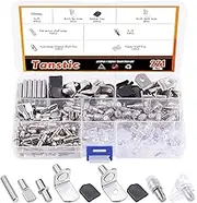Tanstic 221Pcs 8 Styles Shelf Pins Kit - Shelf Support Pegs for Kitchen Cabinet & Bookshelf Shelves