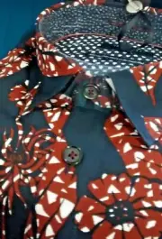 NWT Ted Baker men's size 6(2XL)long sleeve button down shirt Abstract floral/