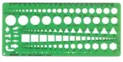 SHINWA Shape Drawing General Shape Medium Template Ruler Measuring 66025