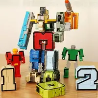 在飛比找樂天市場購物網優惠-[免運】數字變形玩具金剛禮物益智機器人男孩全套兒童3-4字母