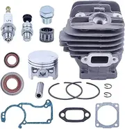 [Adefol] Nikasil 44.7mm Big Bore Chainsaw Cylinder Piston Kit for Stihl 026 MS260 026PRO Replacement Parts with Gasket Set Oil Seal Set Needle Bearing Spark Plug Cylinder Plug Decompression Valve