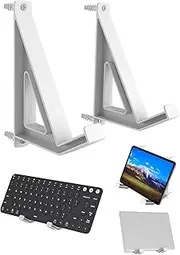 Universal Wall Mount Storage Organizer for Keyboard/ Laptop/ Tablet, Wall Display Rack Holder for Electronics, Compatible with Wall Hangers for Pictures/ Paintings/ Frames/ Books (White)