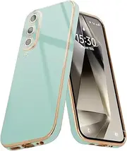 [ATISIJIE] Case for Samsung Galaxy A70 Mobile Phone Case Original, Ultra Thin Electroplated Soft Silica Gel Scratch-Resistant TPU Mobile Phone Case, Simple, Stylish, Shiny Protective Cover Case, Green