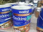 WATTYL WEATHERGARD 10 LITRE WATER-BASE FOR TIMBER& DECKING SNOW-GUM colour