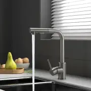 Welba Kitchen Mixer Tap Pull Out Faucet Sink Basin Swivel 2 Modes Gun Grey