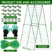 Cucumber Trellis Adjustable Size A Frame Garden Trellis with Climbing Net leGyC