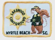 LAKEWOOD CAMPGROUND MYRTLE BEACH SOUTH CAROLINA LARGE EMBROIDERED PATCH