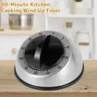 Black Analogue Clock Mechanical Wind Up Time Reminder Countdown Timer Kitchen