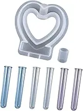 Angoily DIY Heart Shaped Epoxy Resin Mold Plant Tube Vase Hydroponic Plant Tube Mold Vase