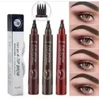 Microblading Tattoo Eyebrow Pen Make Up Liquid Ink Tint Brow Eye UK Waterproof