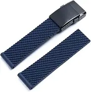 [KAVJU] Quality 22mm 24mm Black Blue Soft Rubber Watch Band For Breitling Strap For NAVITIMER WORLD Belt For Avenger Watchband