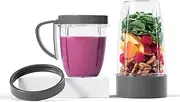 Deluxe Upgrade Kit, Grey, NutriBullet, Blade, cup, accessories, Replacement extractor blade, 700ml cup, 500ml cup, lip ring and handled lip ring, suits 600w - 900w variants (NBM-0507M)
