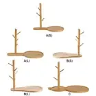Wooden Jewelry Rack Household Tree Branch Tabletop Key Hanger for Bedroom Office