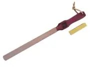 Flexcut Hook Strop Burgundy Wood Handle Round Leather Stropping Rod - PW17