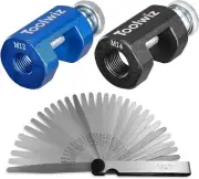 Toolwiz 2pcs Spark Plug Gap Tool with 32 12&14MM+Feeler Gauge(Blue+Black)